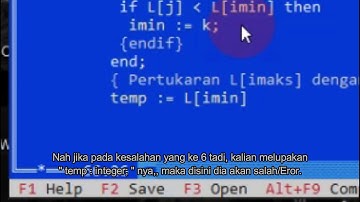 Algoritma Membuat struktur Pengurutan pada Pascal