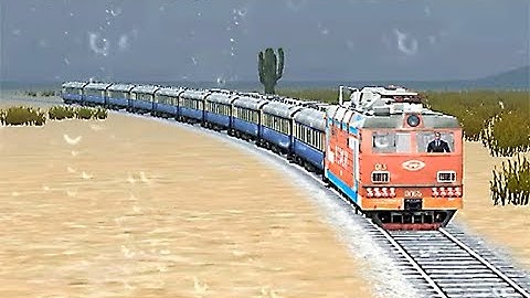 Train Sim - Desert Using VL65 at Rainy Day - Simulasi Kereta Api