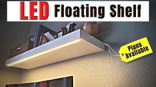 DIY LED Floating Shelf | Hidden LED Lighting