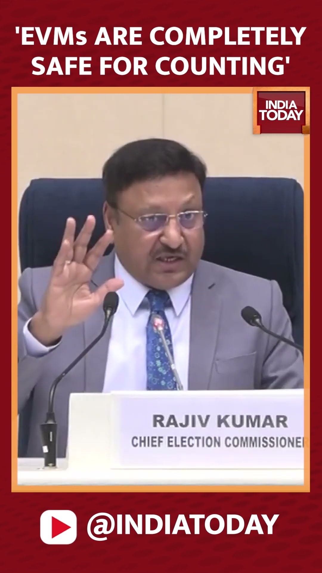 Chief Electoral Officer Rajiv Kumar Replies On EVM Hacking Allegation Says, EVMs Are Completely Safe