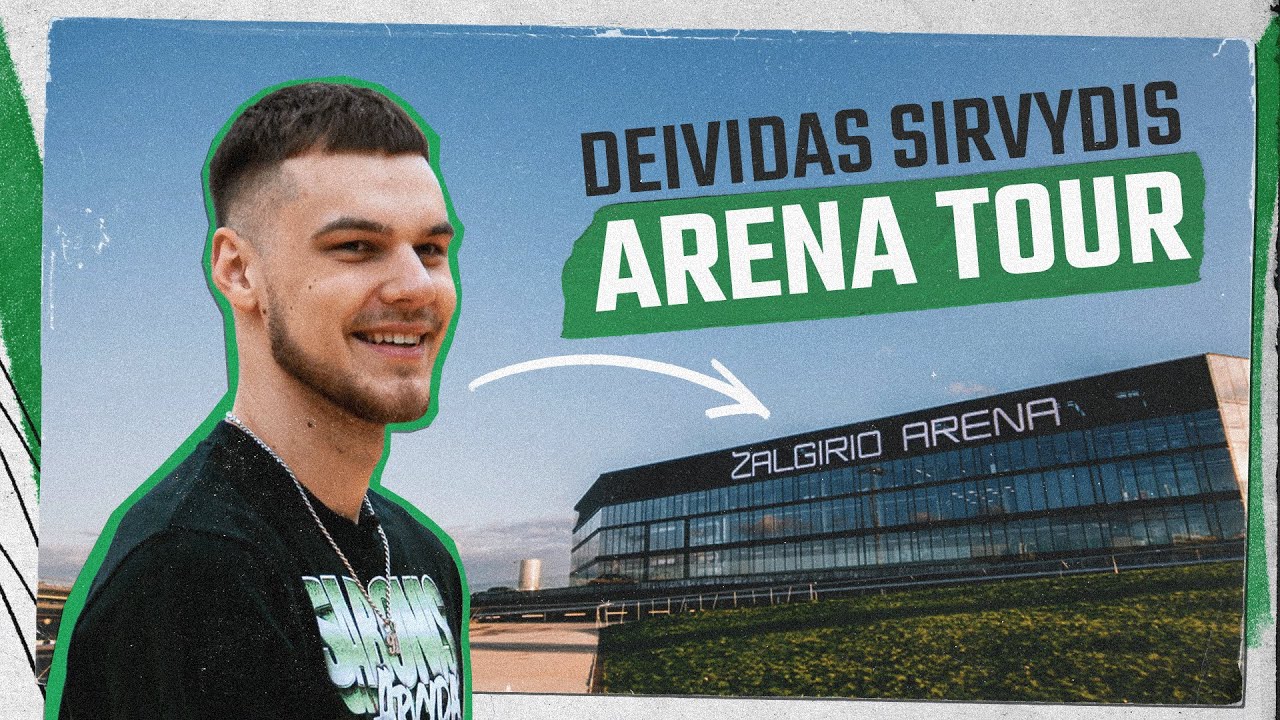 Deividas Sirvydis susipažįsta su „Žalgirio“ arena: turas su žaidėju