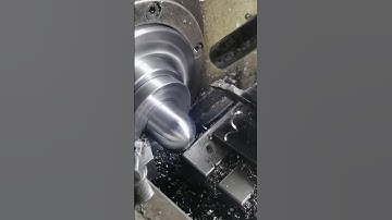 CNC Lathe Machine Working Process Turning a Project Iron