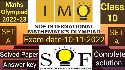 IMO Class 10 solution | Maths Olympiad Class 10 Answer key #olympiads #imo #class10