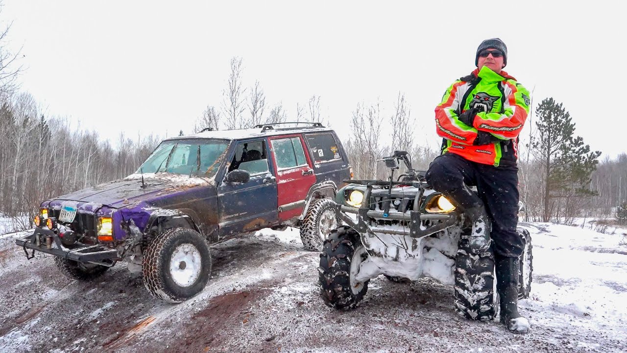 We Drifted Four-Wheelers in the Deep Snow!