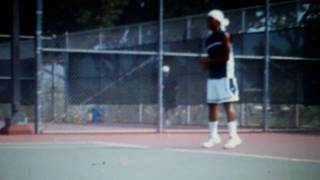Tennis stroke analysis: closed stance backhand.