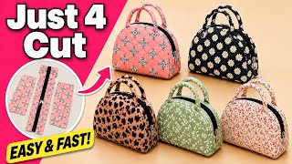 🔥 Just 4 Cuts! Viral Quilted Handbag Making Idea 👜 | Easy Sewing Tutorial for Beginners