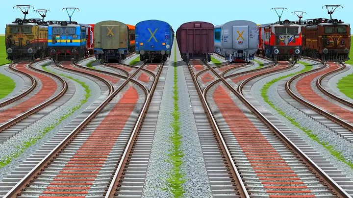 All Epic Trains 🚭Run Back To Back On Bumpy Diesel Railroad Tracks | indian railways | beamng drive