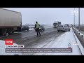 Через ожеледицю та сніг у Вінницькій області рух міжнародною трасою було призупинено на три години