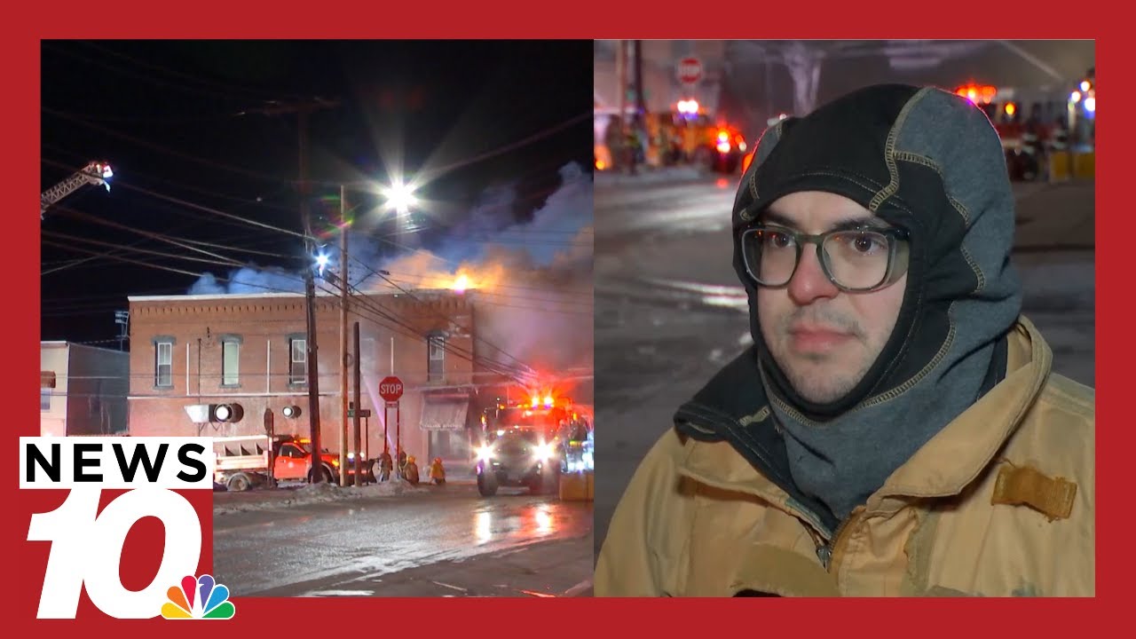 EXTENDED INTERVIEW: Son of business owners speaks as business gets destroyed by fire