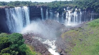 Flycam thác nước Kalandula Angola|2Q Vlogs Cuộc Sống Châu Phi