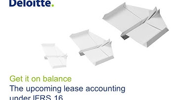 Get it on balance -  The new lease accounting under IFRS 16