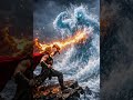 Thunder vs. Tide: Thor’s Final Stand against the Water Colossus  #godofthunder #thoravengers