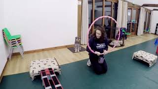 Hoop Jump over my back - expert trick