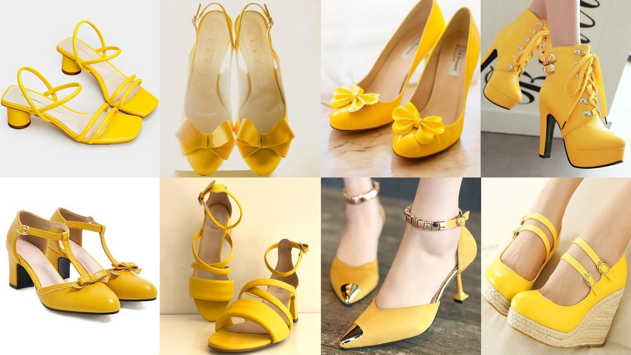 Buy yellow Heeled Shoes for Women by Steppings Online | Ajio.com