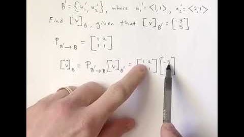 Linear Algebra - 4.6 Computing a coordinate vector using a transition matrix
