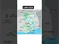Lake Volta in map of Ghana in Africa continent