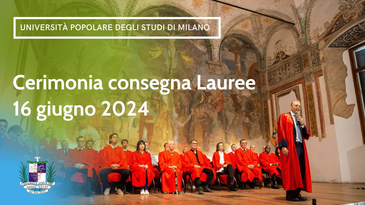 Cerimonia di laurea 16 giugno 2024 Università Popolare degli Studi di
