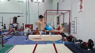 Scissor to handstand
