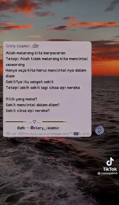 Story Islamic ||Allah memanng melarang kita pacaran tapi...
