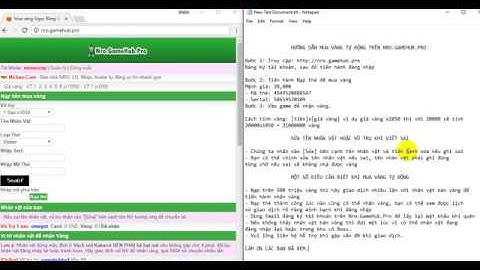 Hướng dẫn mua vàng NRO tự động trên Nro GameHub Pro