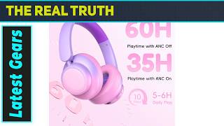 Candy Bila Active Kids Noise Cancelling Headphones Best 60H Playtime Safe Bluetooth Headset