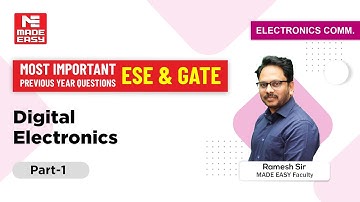 Most Imp. Previous Year Questions|GATE & ESE|Digital Electronics |Part-1|EC|By Ramesh Sir| MADE EASY