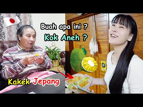 KAKEK DAN NENEK JEPANG REACTION MAKAN NANGKA❗️Mertua Jepang aku kasih buah Indonesia