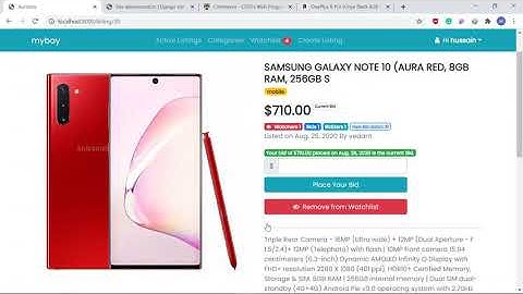 CS50 Commerce Project | ebay Clone **mybay** |