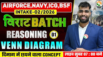 VIRAT Batch / VENN Diagram -1 / Reasoning for Airforce, Navy, ICG, BSF / Airforce Reasoning Classes