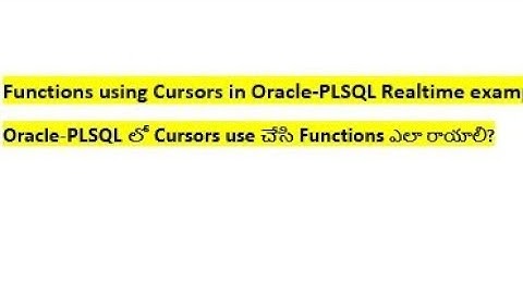 Create a function using cursors in Oracle