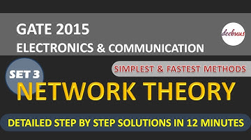 GATE ECE Network Theory 2015 set 3 GATE ECE solutions- GATE ECE answer key- GATE ECE lectures- GATE