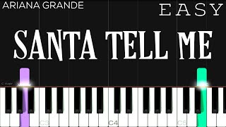 Ariana Grande - Santa Tell Me | EASY Piano Tutorial Resimi
