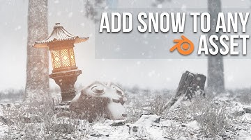 How to add snow to any asset - Blender Tutorial