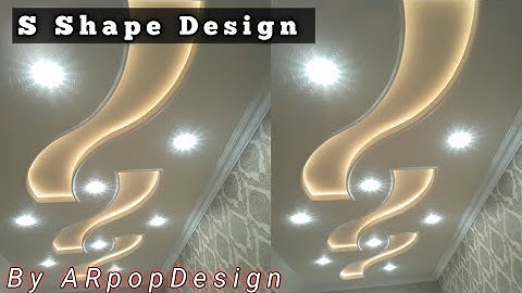 S Shape Pop False Ceiling Design Drawing By ARpopDesign