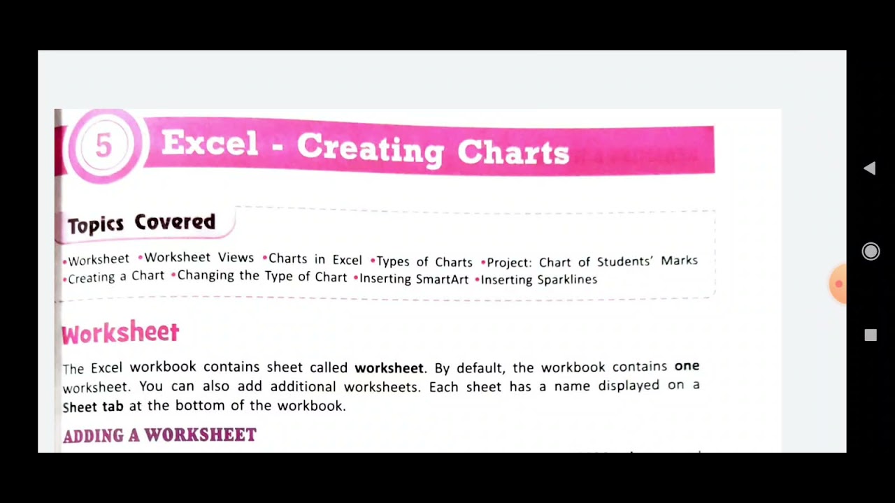 Class VI Chapter 5 Excel Creating Charts 1st Part YouTube Class VI Chapter 5 Excel Creating Charts 1st Part YouTube
