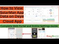 How to View SolarMan Data on Deye Cloud App | Complete Web Portal &amp; Online Settings Guide