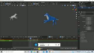 Low poly wolf running animation