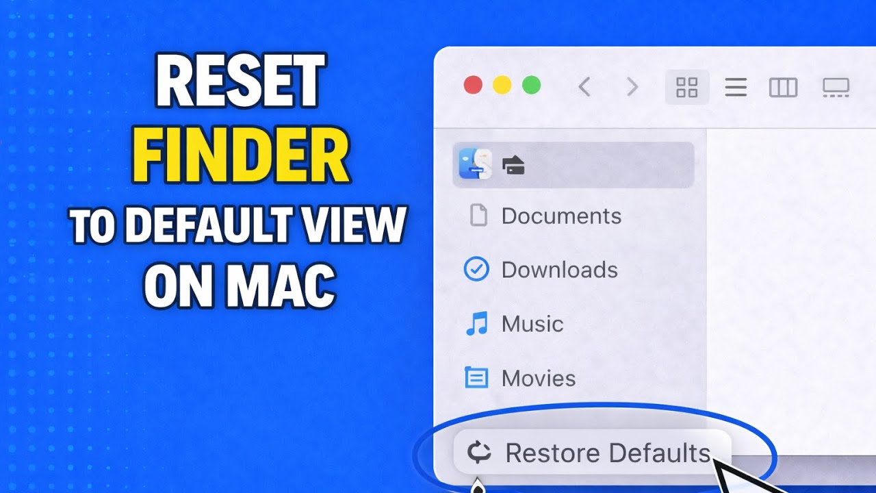 How To Reset Finder to Default View on Mac - YouTube