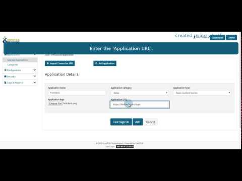 Xpress Sign-On - Adding an application using Basic Authentication Application type