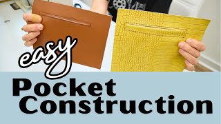 How to Sew Slip Pockets – 2 Easy Pocket Construction Techniques #bagmaking