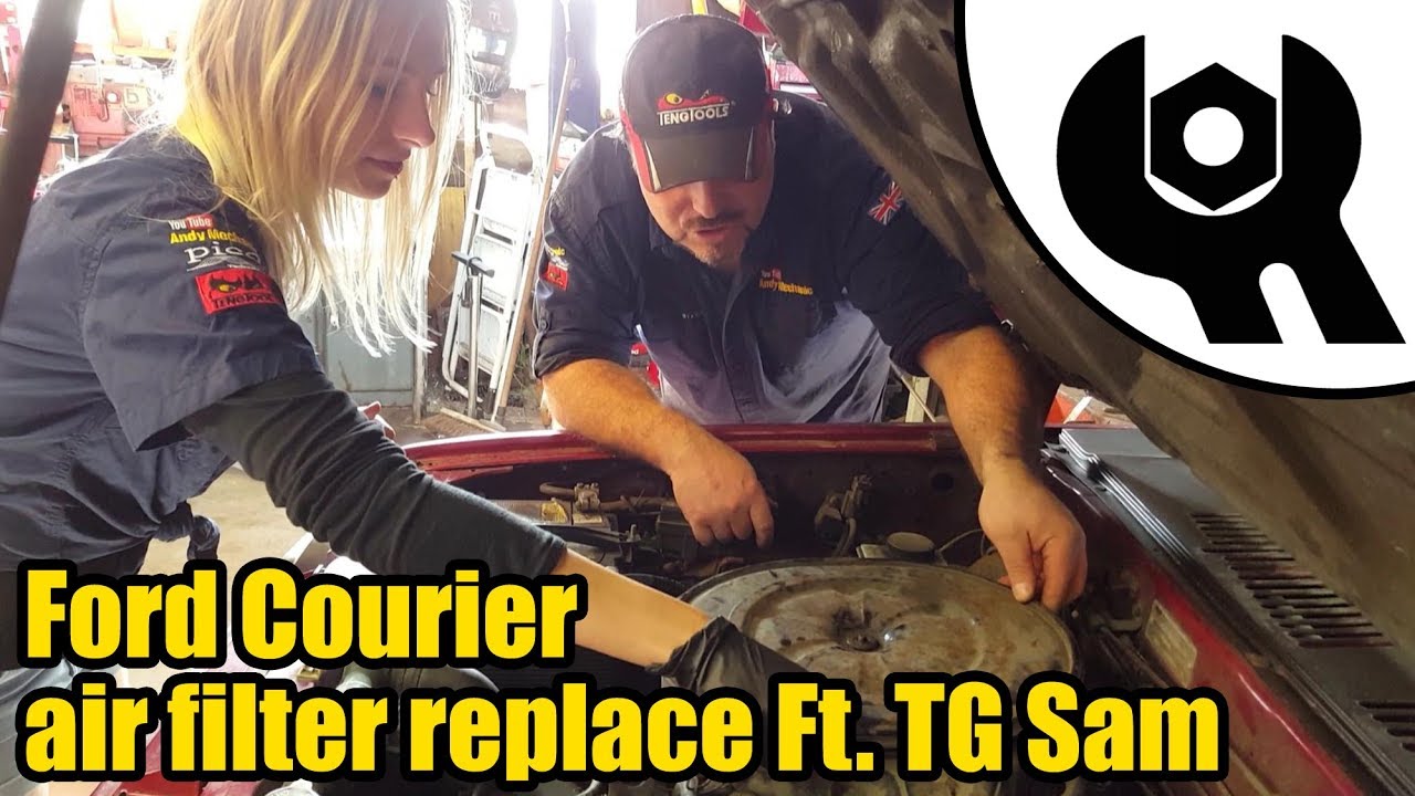 Ford Courier (1993) air filter replacement Ft.Tool Girl Sam 1841 YouTube