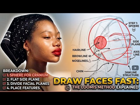 How to Draw a Face Looking Up | Loomis Method Step by Step (7-Minute Portrait Tutorial)