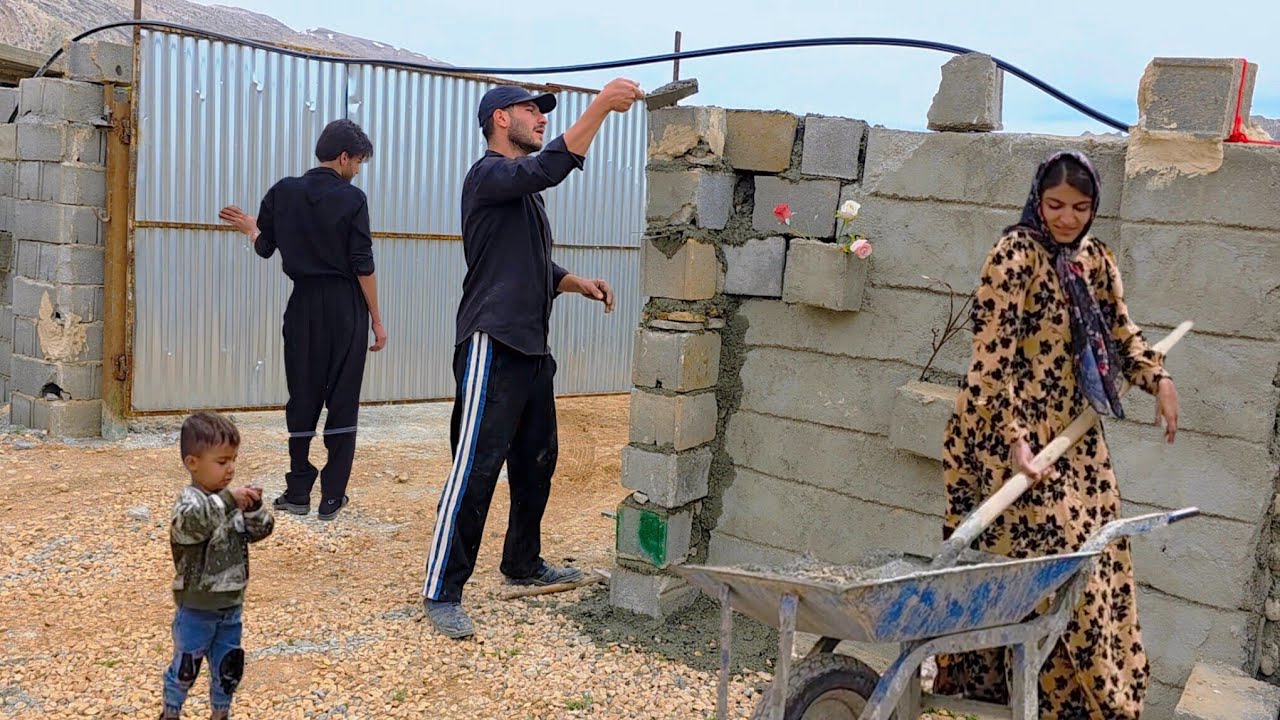 Installing Large Yard Gate & Wall Restoration with Es hagh