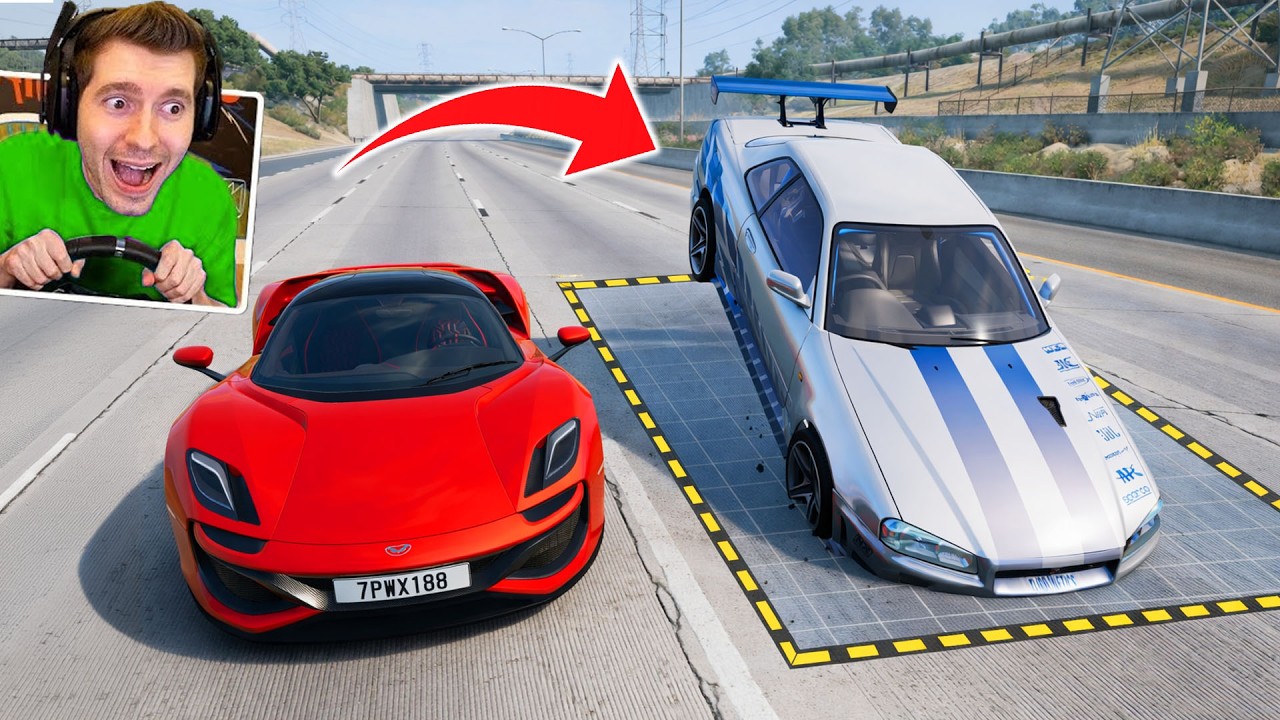 TROLLEI MEU AMIGO com CHÃO FALSO no BeamNG Drive!