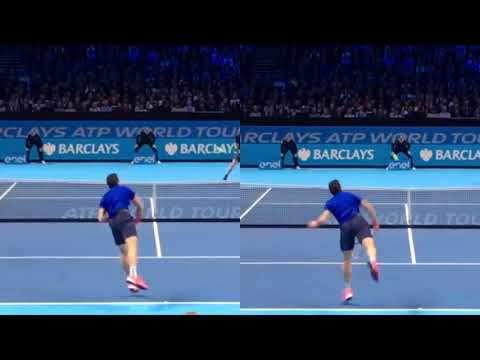 Milos Raonic Serve Comparison Center or Wide　ラオニッチのサーブ　コース比較動画