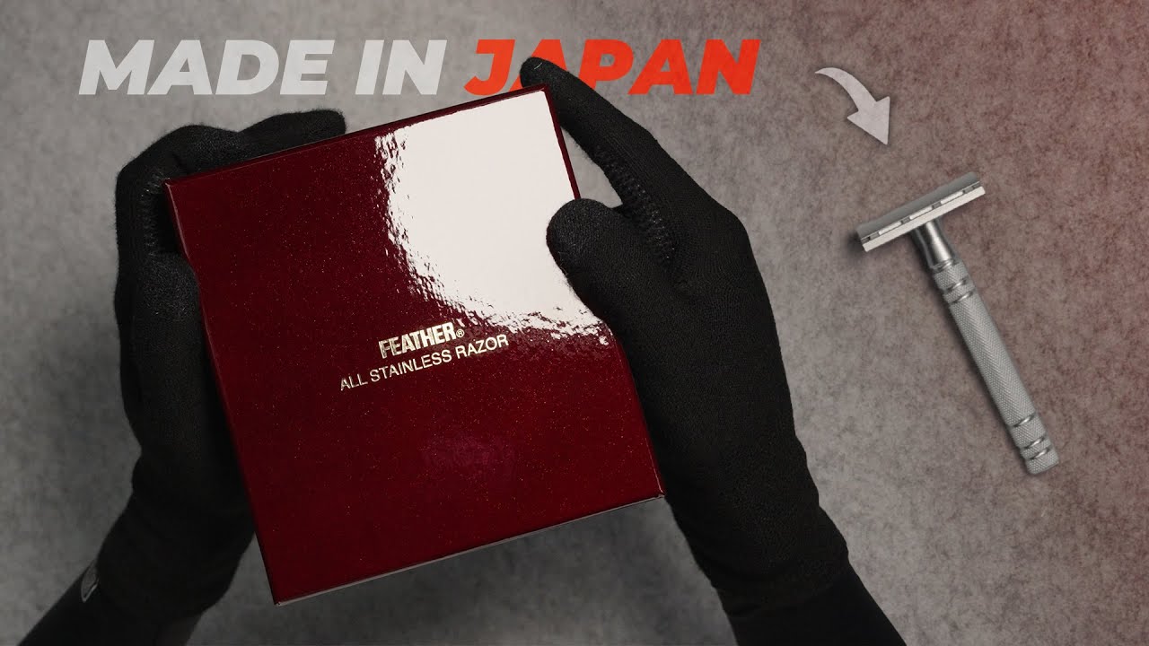 Feather All Stainless AS-D2 Double Edge Safety Razor Unboxing - ASMR