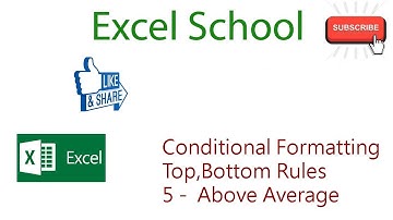 Conditional Formatting   Top,Bottom Rules    5 Above Average