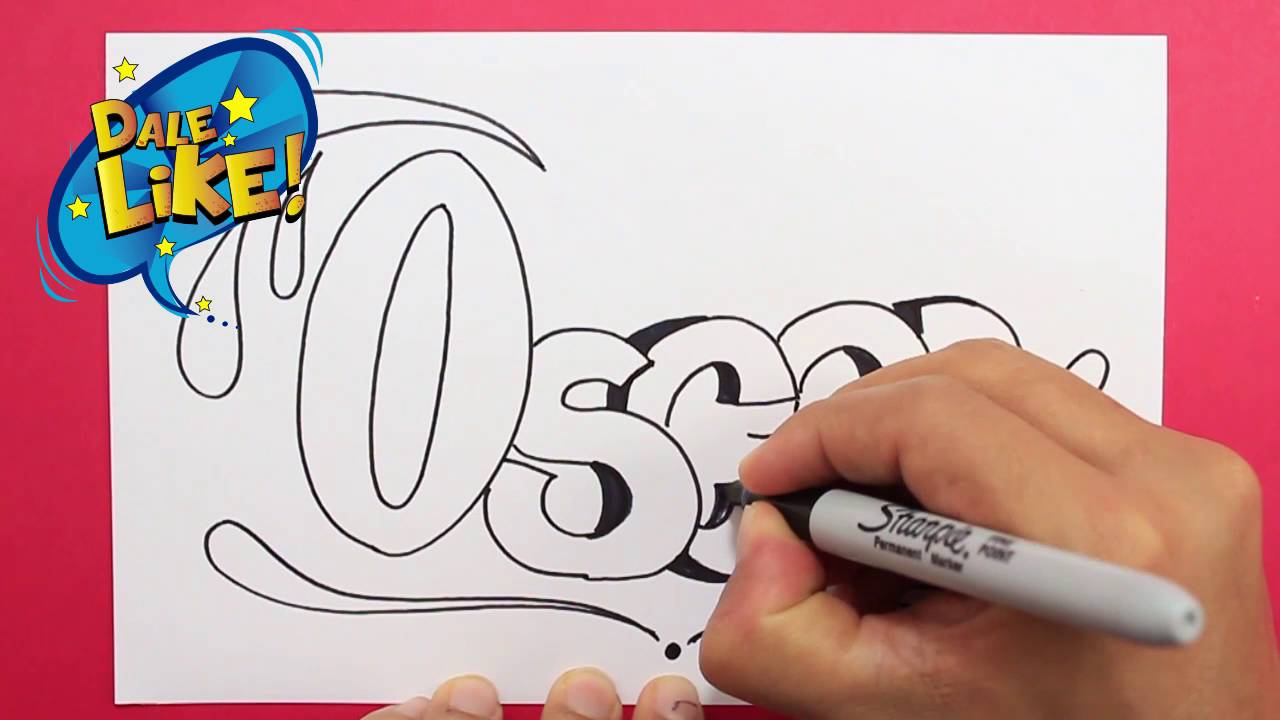 Dibujar mi nombre: Oscar /Draw my name: Oscar/ Easy Art - YouTube