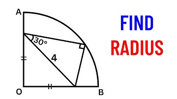 Find the radius of the quarter circle | Geometry Problem | Important Geometry and Algebra Skills