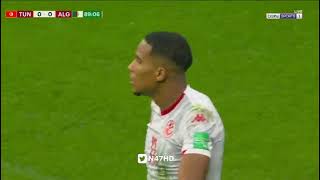 لقطة سيف الدين الجزيري لاعب تونس يهدر فرصة هدف محقق على الجزائر !!!🔥🔥